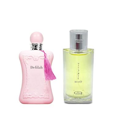 Women's Delilah&Tooty Musk Perfume Set Romantic Floral Scent Eau De Parfum Spray for Women 3.4 Fl Oz Each Bottle Daily Used Fragrance