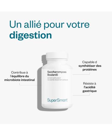 Saccharomyces Boulardii - Contribue R quilibrer la Flore Intestinale et R duire les troubles digestifs - 20 Milliards d UFC - Probiotique - Ultra Levure - Vegan - DrCaps - Supersmart - Buy Online on GoSupps.com