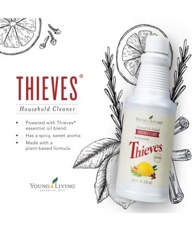 Young Living Thieves Household Cleaner - Non-Toxic Natural Cleaner for a Healthy Home - 2 Bottles (14.4 fl. oz.) - Effective for All Surfaces - Buy Internationally - Buy Online on GoSupps.com