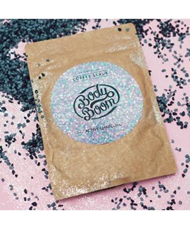 BodyBoom Coffee Body Scrub with Active Charcoal | Exfoliating & Detoxifying 100g | Buy Internationally - Buy Online on GoSupps.com