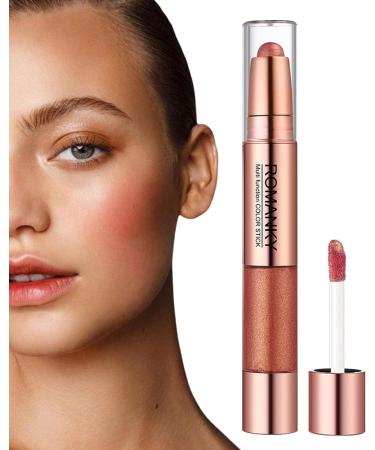 Highlighter Makeup Stick - 2 in 1 Liquid Eyeshadow Highlighter Makeup Stick Set - Multi-function Waterproof Make Up Eyeliner for Attractive Smoky Eye Frifer 03# - Buy Online on GoSupps.com