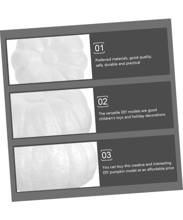 NUOBESTY 10pcs Foam Simulation Pumpkin Ornament Artificial Foam Pumpkins Durafoam Pumpkin Set Child Mini White 10X10CM - Buy Online on GoSupps.com