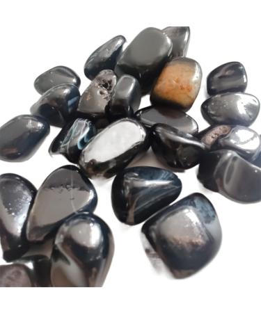 Natural Crystal Rough 50-100g Natural Black Agate Stone Polished Gemstone Collectibles Rough Rock Specimen Stone Decoration for Fish Tank (Color : 100g Size : 1-2cm) 1-2cm 100g - Buy Online on GoSupps.com