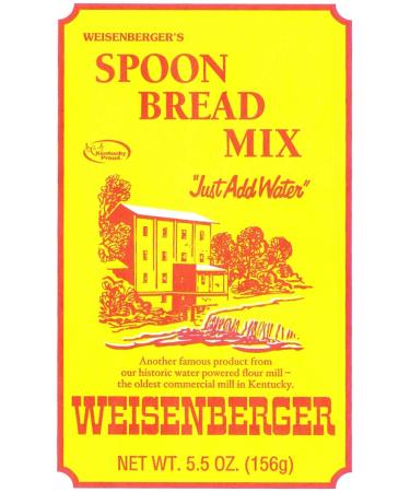 Weisenberger Spoon Bread Mix - Authentic, Old Fashioned, Southern Style Corn Bread Mix - Made From Non GMO Cornmeal - Traditional Cast Iron Spoonbread, Corn Bread Muffin, and Corncake - 5.5 Oz - 4 Pack Cornbread 5.5 Ounce (Pack of 4)