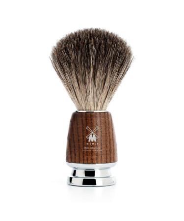 M HLE Rytmo Shaving Set - Pure Badger Hair Gillette Compatible Dark Ash Wood - Premium International Shipping - Buy Online on GoSupps.com