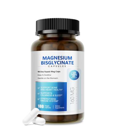 iMATCHME Magnesium Bisglycinate Capsules | 160mg of Magnesium Supplement 190 Count (Pack of 1)