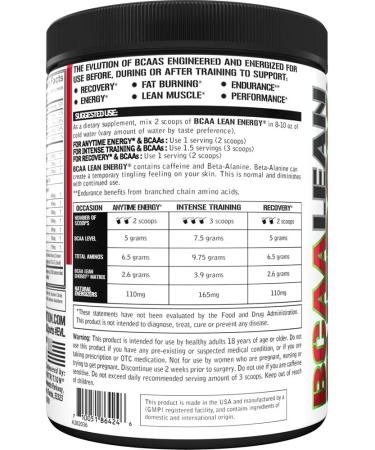 EVLution Nutrition BCAA Lean Energy Cherry Limeade 10.90 oz - Boost Performance & Recovery - Buy Online on GoSupps.com
