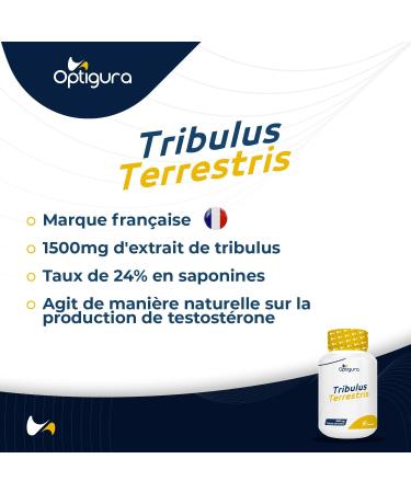 OPTIGURA - Tribulus Terrestris - Formula of Tribulus Extract Titled in Saponins - 90 Tablets - Buy Online on GoSupps.com