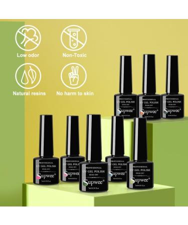 8PCS/6PCS Gel Nail Polish Set Holographic Gel 7ml Colorful Super Laser Shiny Varnish Semi Permanent UV Nails Art Lacquers - (Color: SE-GL044-Box) - Buy Online on GoSupps.com