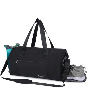 Sports Gym Bag with Wet Pocket & Shoe Compartment Fitness Workout Bag for Men and Women, Black ( Front Pocket-New Version) 1-Black ( Front Pocket-New Version) One Size