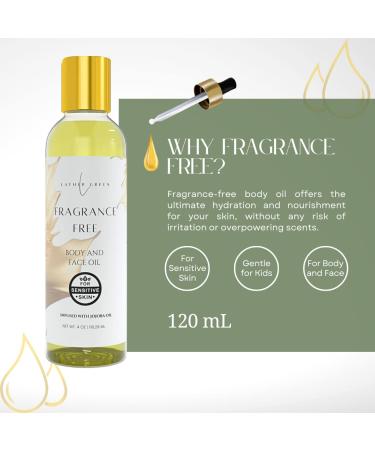 Lather Green - Pure Fragrance-Free Face and Body Oil for Women Men and Kids with Vitamin E Jojoba Grapeseed and Almond Oils Moisturizer for Sensitive Skin 4 fl. oz. - Buy Online on GoSupps.com