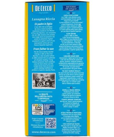 De Cecco 10 x pasta 100 Italy It Italy Lasagnes broad Doprich No 1 no 1 n 500 g + I Itality pulp Itales 400 g - Buy Online on GoSupps.com