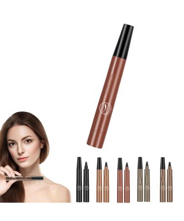 Cohbskj Glowly Secret Eyebrow Pen Unique Quad Eyebrow Pencil Quad Forked Liquid Eyebrow Pencil Long-Lasting Waterproof Microblading Eyebrow Pen (1PCS-A)