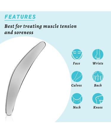 Buy Gua Sha Stainless Steel Tool | Lymphatic Drainage & Full Body Massage | Pain Relief & Cellulite Treatment - Buy Online on GoSupps.com