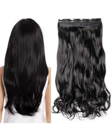 Tess clip in Extensions Welled 60 cm black hair extension 1 part 5 clips hair extensions clip in synthetic hair part for women 60 cm black - Buy Online on GoSupps.com