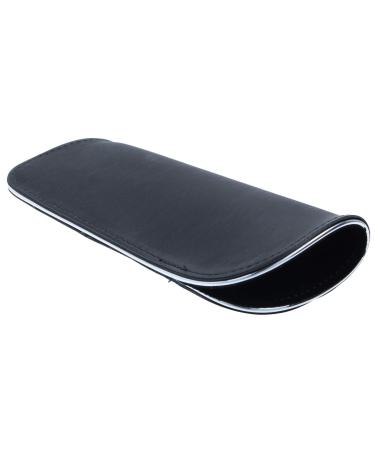 Kindler cases Elegant glasses case with elegant silky surface in a shiny black decorated with a silver edge