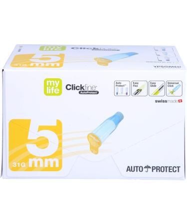 MYLIFE Clickfine AutoProtect pen needles 5 mm 31 G 100 pcs