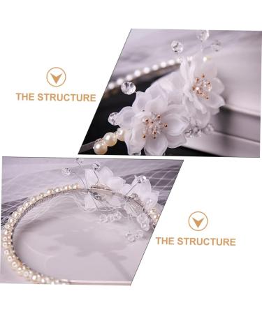 MUSISALY Pearl Headband Pearl Trim Headband for Wedding Crystal Tiara Wedding Decor Pearl Tiara Bridal Elegant Pearls Headband Hair Decor Zinc Alloy Ornaments Fine White - Buy Online on GoSupps.com