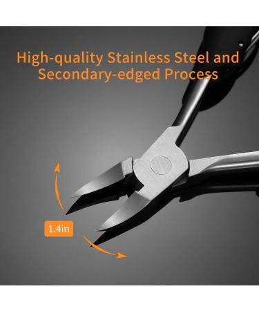 Professional Thick Toenail Clippers for Seniors & Adults | Heavy Duty Stainless Steel Podiatrist Nail Scissors with Easy Grip Handle - Includes Nail File - Buy Online on GoSupps.com