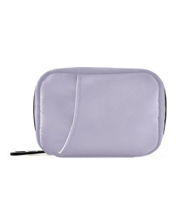 Naanle Pill Box 7 Day Case Travel Organizer Bag with Zipper Portable Weekly Compact Size for Vitamin Supplement Holder Solid Color Lavender Purple 4.6 x 3.14 1.88 Inch 0.12 kilograms