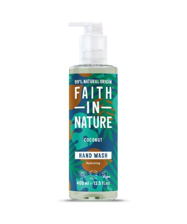 Faith In Nature Natural Coconut Hand Wash Hydrating Vegan and Cruelty Free No SLS or Parabens 400 ml Coconut 400 ml (Pack of 1)