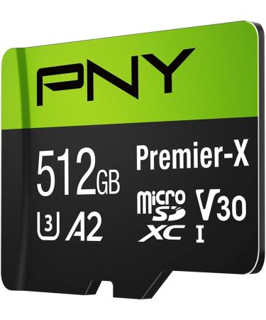 PNY 512GB Premier-X Class 10 U3 V30 microSDXC Flash Memory Card - High Capacity Storage - Buy Online on GoSupps.com