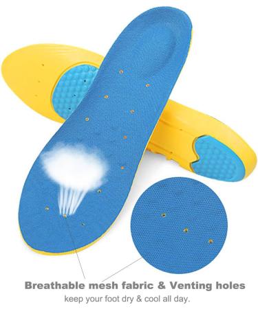 Memory Foam Insoles for Men Women & Kids - Arch Support Cushion & Shock Absorption Relieve Foot Pain (L Size: M 8-12 / W 10-15) - International Shipping Available - Buy Online on GoSupps.com