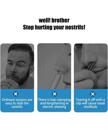 OUSIKA Stainless Steel Nose Hair Trimmer - Manual Small Scissors for Safe Hair Removal (Silver) - Best for International Shipping - Buy Online on GoSupps.com