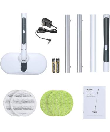 OGORI Cordless Electric Spin Mop | Rechargeable Dual Scrubber Cleaner | For Hardwood, Tile, Vinyl & Laminate Floors | 4 Reusable Pads - Buy Online on GoSupps.com