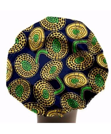 CaptivationsLUXE African Oasis Shower Cap  Terry Lined  X-Large