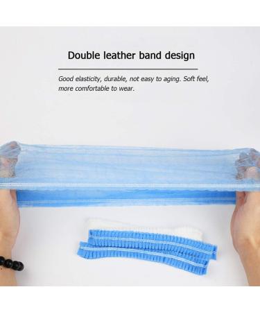 100 Pack Blue Disposable Hair Net Caps - Anti Dust Bouffant Cap for Cleaning and Hair Protection - Buy Online on GoSupps.com