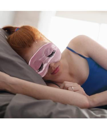 Ulife Mall Soft Satin Sleep Mask - Silk Eye Mask for Women Breathable Sleep Blindfold with Rubber Band Skin-Friendly Ultra-Like Sleep Mask - Pink - Buy Online on GoSupps.com