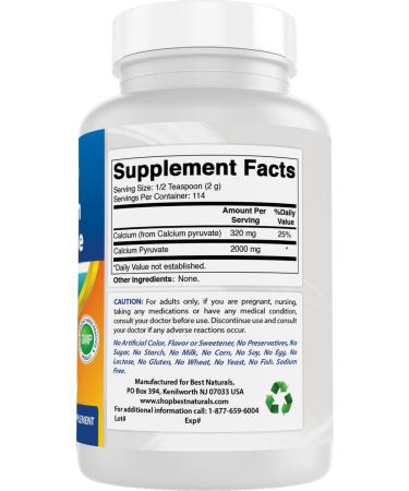 Best Naturals Calcium Pyruvate Powder 8 OZ (8 OZ (Pack of 1)) 8 Ounce (Pack of 1) - Buy Online on GoSupps.com