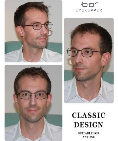 Eyekepper Metal Frame Spring Hinged Reading Glasses - 3 Pairs (Brown/Gunmetal/Black) +2.75 - Stylish & Durable Valupac Readers - Buy Online on GoSupps.com
