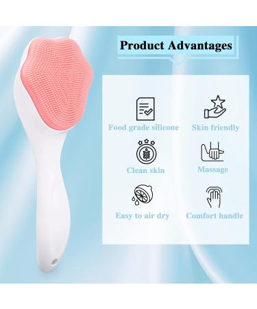 Silicone Face Scrubber Exfoliating Brush 2 Pack - Gentle Manual Facial Cleansing & Blackhead Scrubber for Deep Skin Pore Cleansing - Buy Online on GoSupps.com