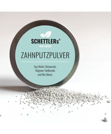 Schettlers Toothbrush Powder - All-Natural Dental Care with Kieler Ostseesalz & R gener Healing Cross - 30G Eco-Friendly Packaging - Buy Online on GoSupps.com