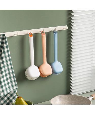SZHO Long Handle Cleaning Hanging Household Pot Brush for Pans Pots Kitchen Stoves Kitchen Utensils Cleaning Ideal for Clean White - Buy Online on GoSupps.com