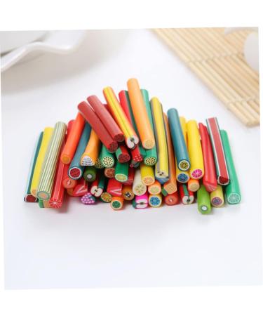 Pack Of 50 Cute Nail Art Canes Sticks Manicure Canes 3D Fruit Pattern Slices Perfect For Diy Crafts Cellphone Decoration Nail Art Decoration(Fruit) - Buy Online on GoSupps.com