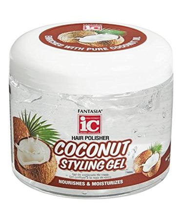 Fantasia Gel Coconut Styling Gel  16 Ounce (IC3310) Coconut 16 Fl Oz (Pack of 1)