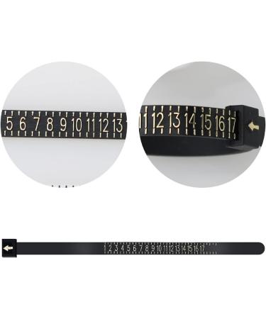 1 Pack US Ring Sizer Measuring Gauge 1-17 US Rings Size Plastic Finger Sizing Measure Tool Reusable Black - Buy Online on GoSupps.com