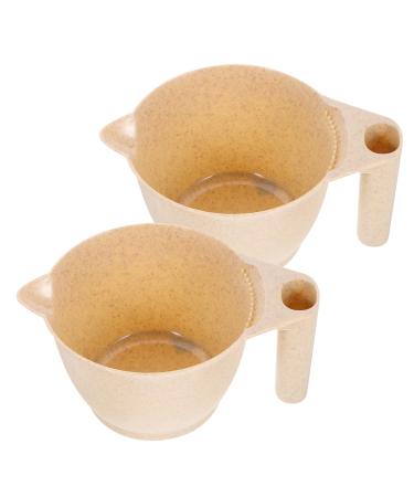 Zerodeko 2 pi ces Bol de M lange pour Teinture Cheveux PP Bol Portable pour Salon Coiffure et Usage Maison pour M lange de Couleur et M ches Professionnelles