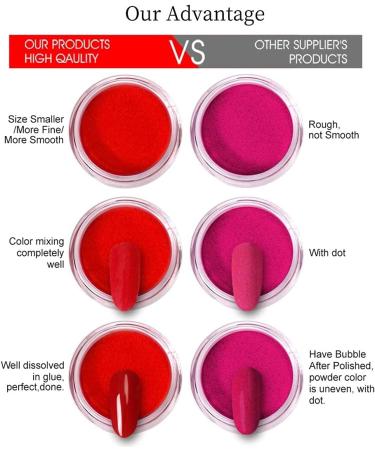 Purity Elegant Coral Red Dipping Powder Nails - 28g/Box, No Lamp Cure Needed! HJ-ND064B-No.49 - Buy Online on GoSupps.com