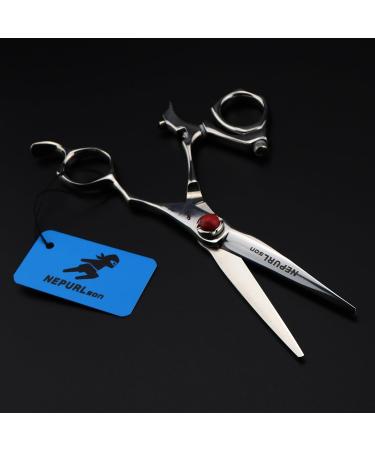 Hair Cutting Scissors Shears 6 Inch Rotary Rotating Handle Professional Hair Salon Scissors Barber Haircut Hairdressing Scissors Barber Straight Cut Japanese Steel - Buy Online on GoSupps.com