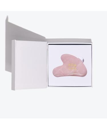 KOA LIFE Rose Quartz Gua Sha Facial Tool - Promotes Micro-Circulation, Reduces Puffiness, Anti-Aging Lymphatic Drainage Massage - Buy Online on GoSupps.com