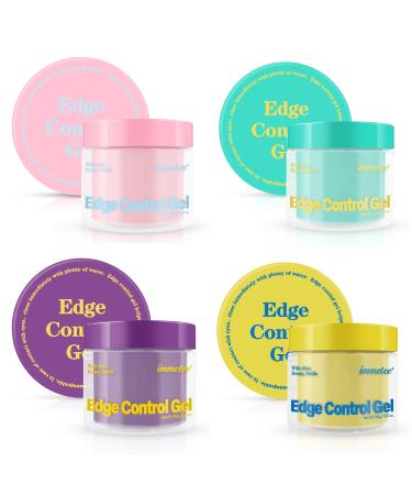 Immetee Edge Control Gel with Brush - Flyaway Tamer & Afro Hair Styling Gel (100g Green-Avocado) - International Shipping Available - Buy Online on GoSupps.com