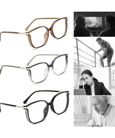 Stylish Large Cat Eye Ladies Reading Glasses Anti Blue Light Computer Readers Anti Glare Glasses(Couleur:Brown Grandeur:2.5x) - Buy Online on GoSupps.com