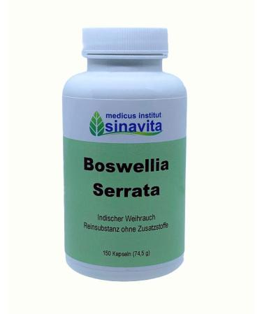 Boswellia Serrata (Frankincense) 150 caps. vegetarian capsule shell German production