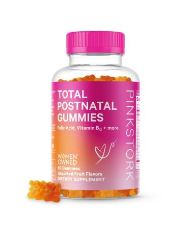 Pink Stork Total Postnatal Vitamin Gummies with Folate  Vitamin B12 and B6 to Aid in Lactation Support and Postpartum Recovery  Postpartum Essentials - 60 Gummies - Buy Online on GoSupps.com