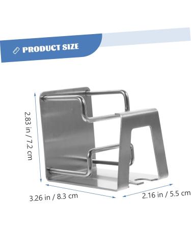 Cabilock 4-Piece Stainless Steel Toothbrush & Make-Up Brush Holder Set - Nail-Free Bathroom Organizers with Drainage | Silver - X7.2x5.5cm - Buy Online on GoSupps.com