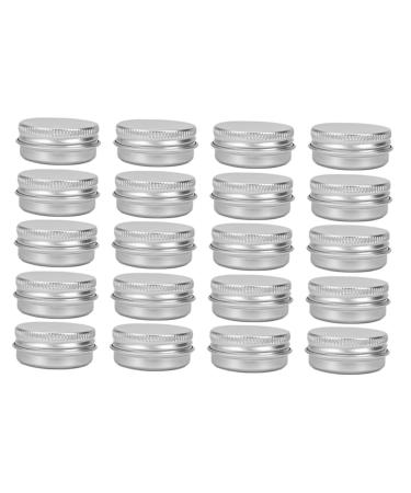 DOITOOL 20pcs Boxes Round Aluminum Can Creami Aluminum Round Tin Lids Cream Holder Mini Tea Travel 5x5cm Silver